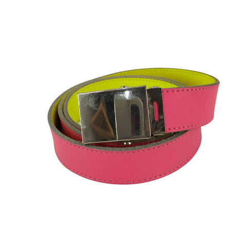 コムデギャルソン COMME des GARCONS SUPER FLUO LEATHER LINE G ネオン レザー ガチャベルト メンズ